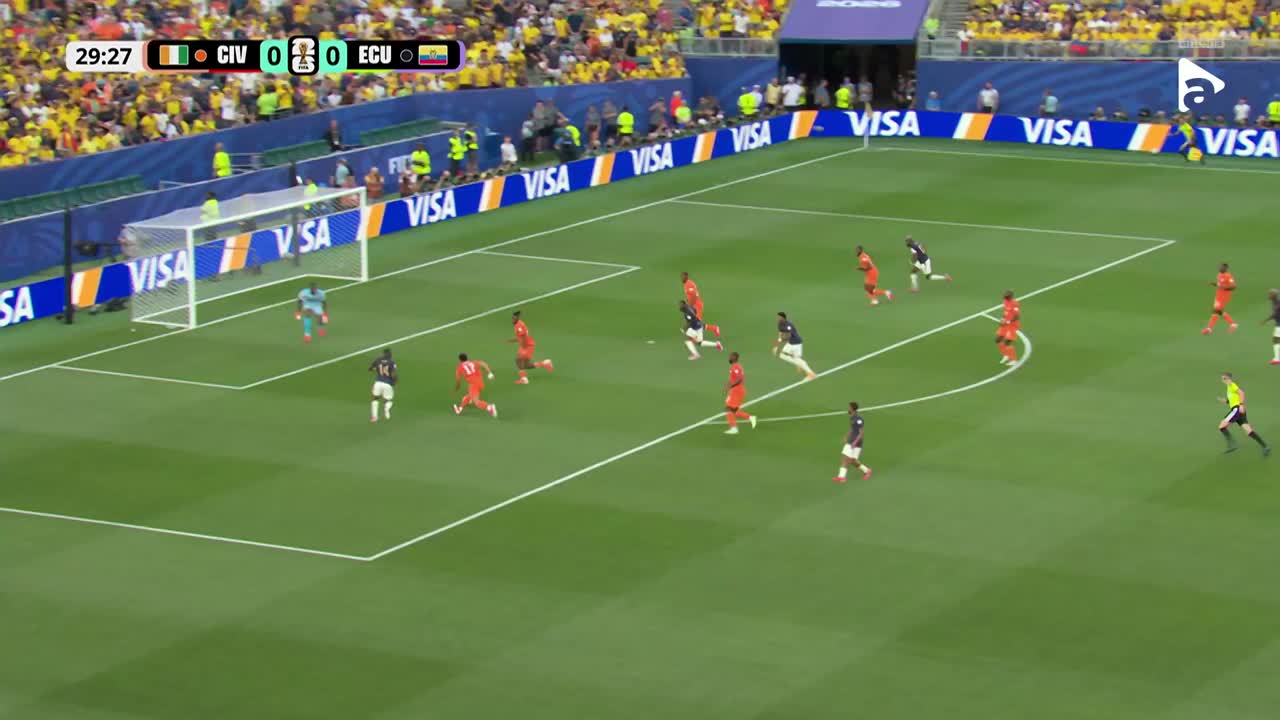 Bară pentru Alan Minda după o preluare excelentă în careu | Coasta de Fildeș vs Ecuador