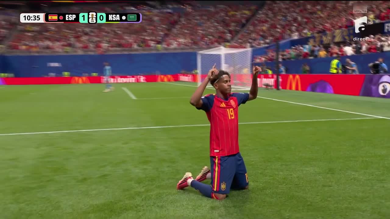 Lamine Yamal 1-0 | Spania - Arabia Saudită